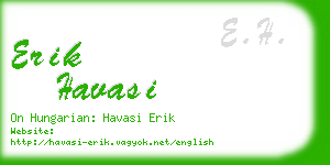 erik havasi business card